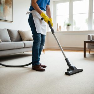 Cleaner-vacuuming-carpet